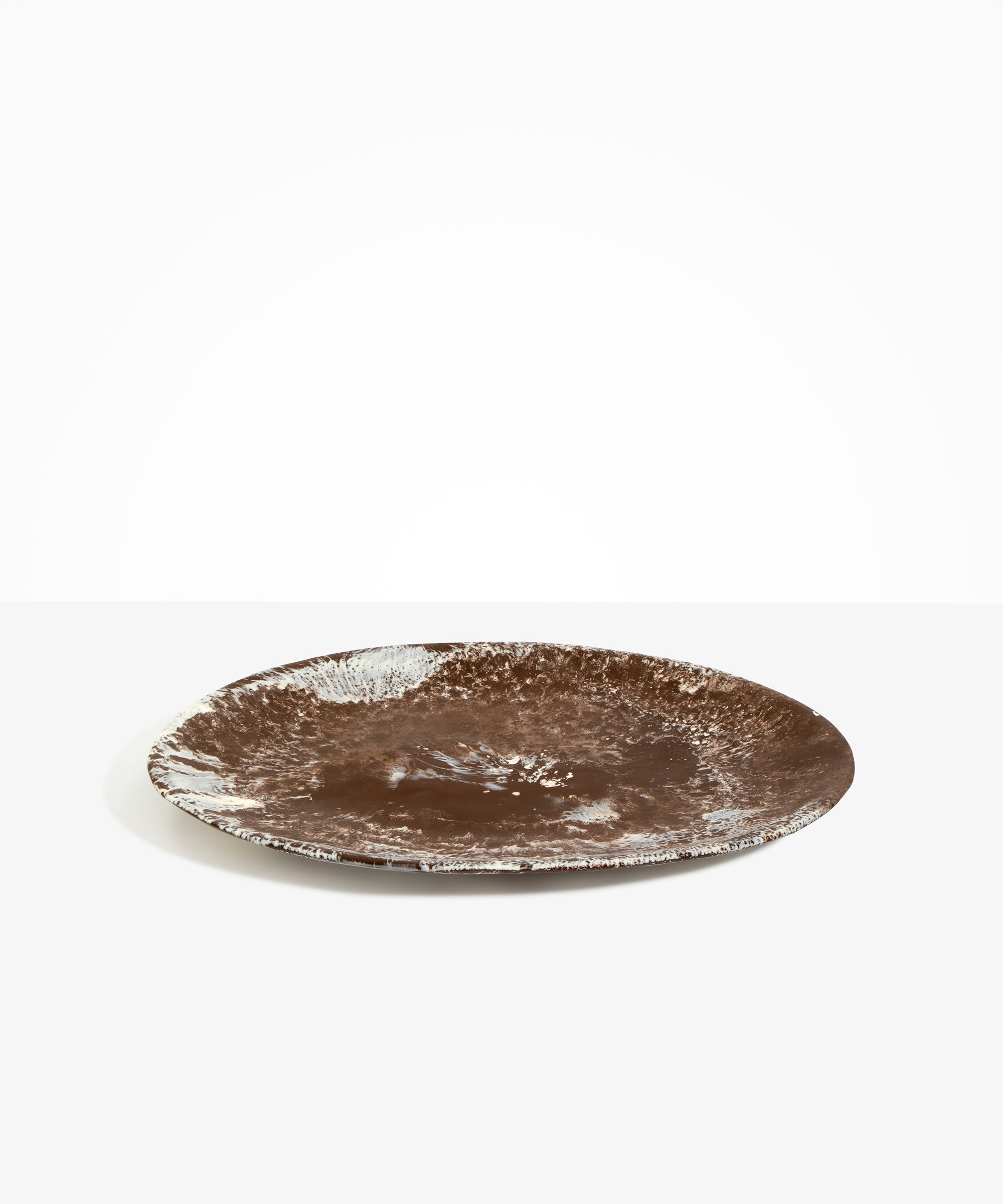 Dinosaur Designs Long Temple Platter in Cappuccino Colour resin.