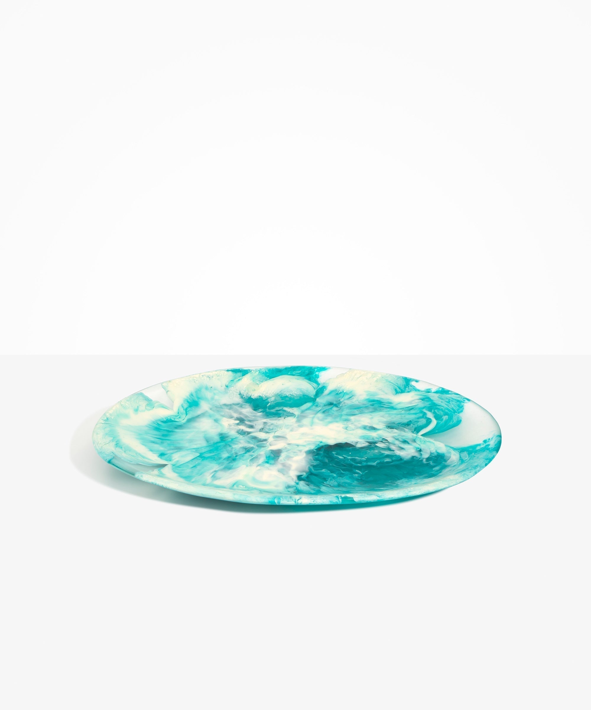 Dinosaur Designs Long Temple Platter in Lagoon color resin