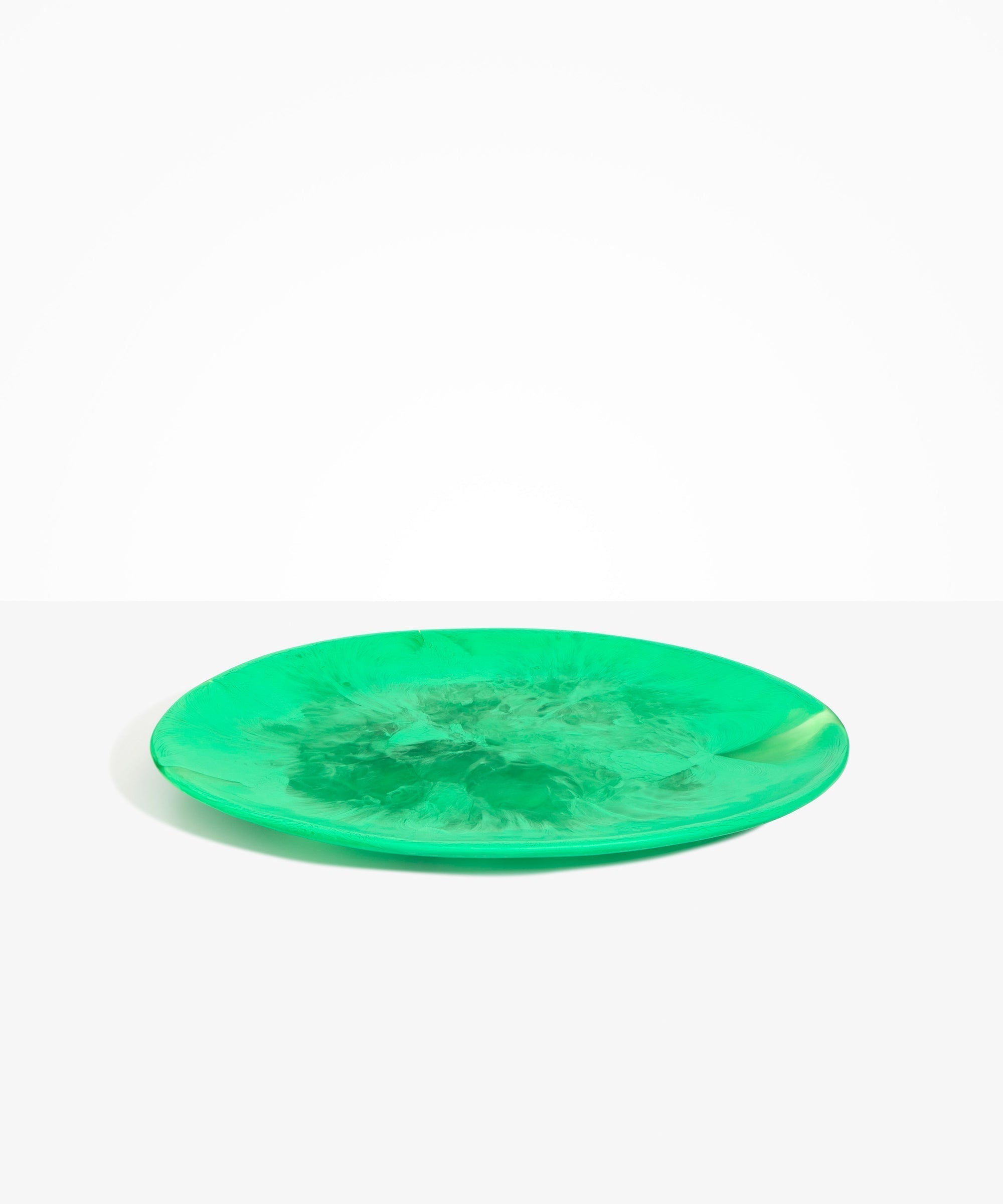 Dinosaur Designs Long Temple Platter in Leaf color resin