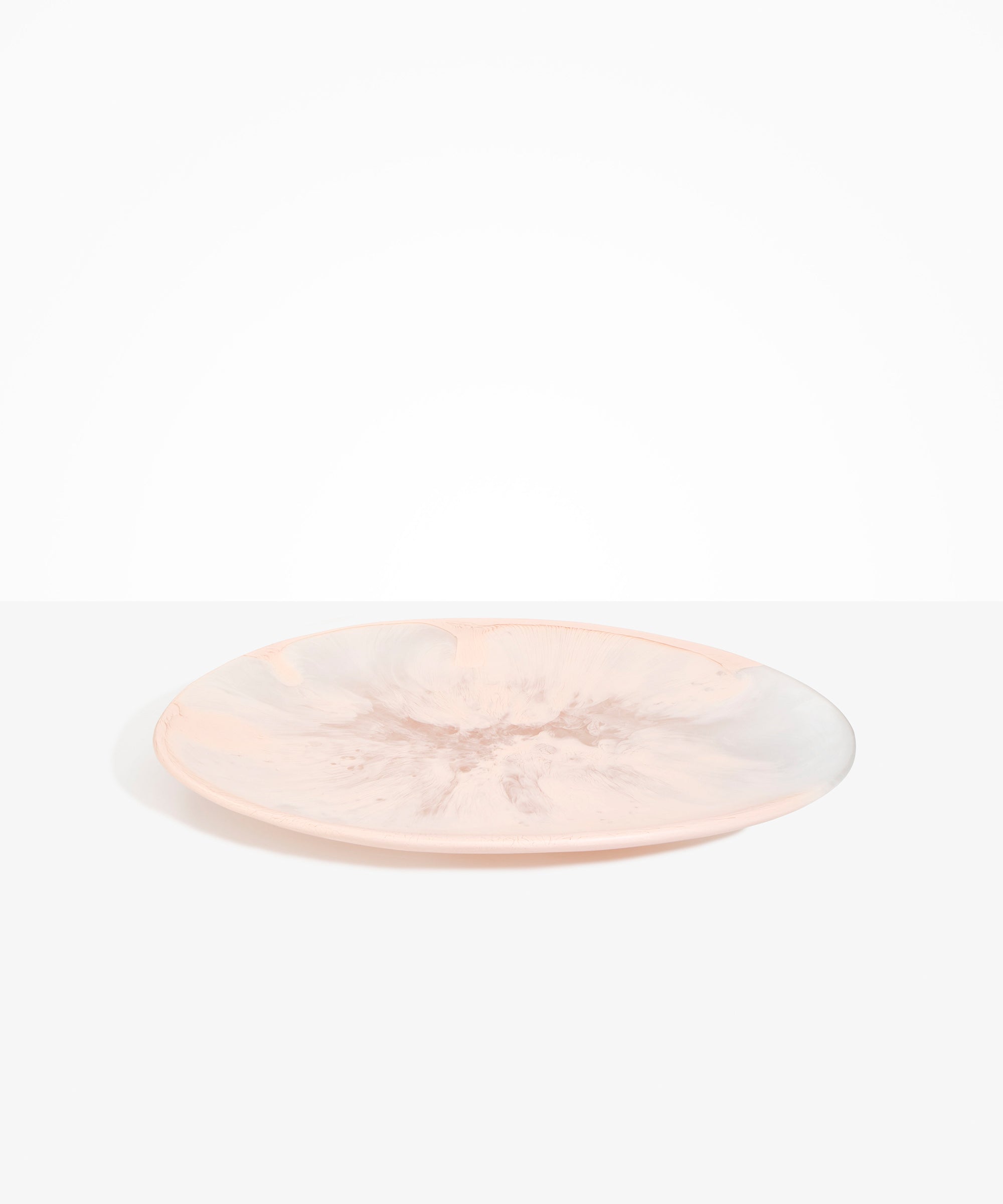Dinosaur Designs Long Temple Platter in Rose Swirl Colour resin.