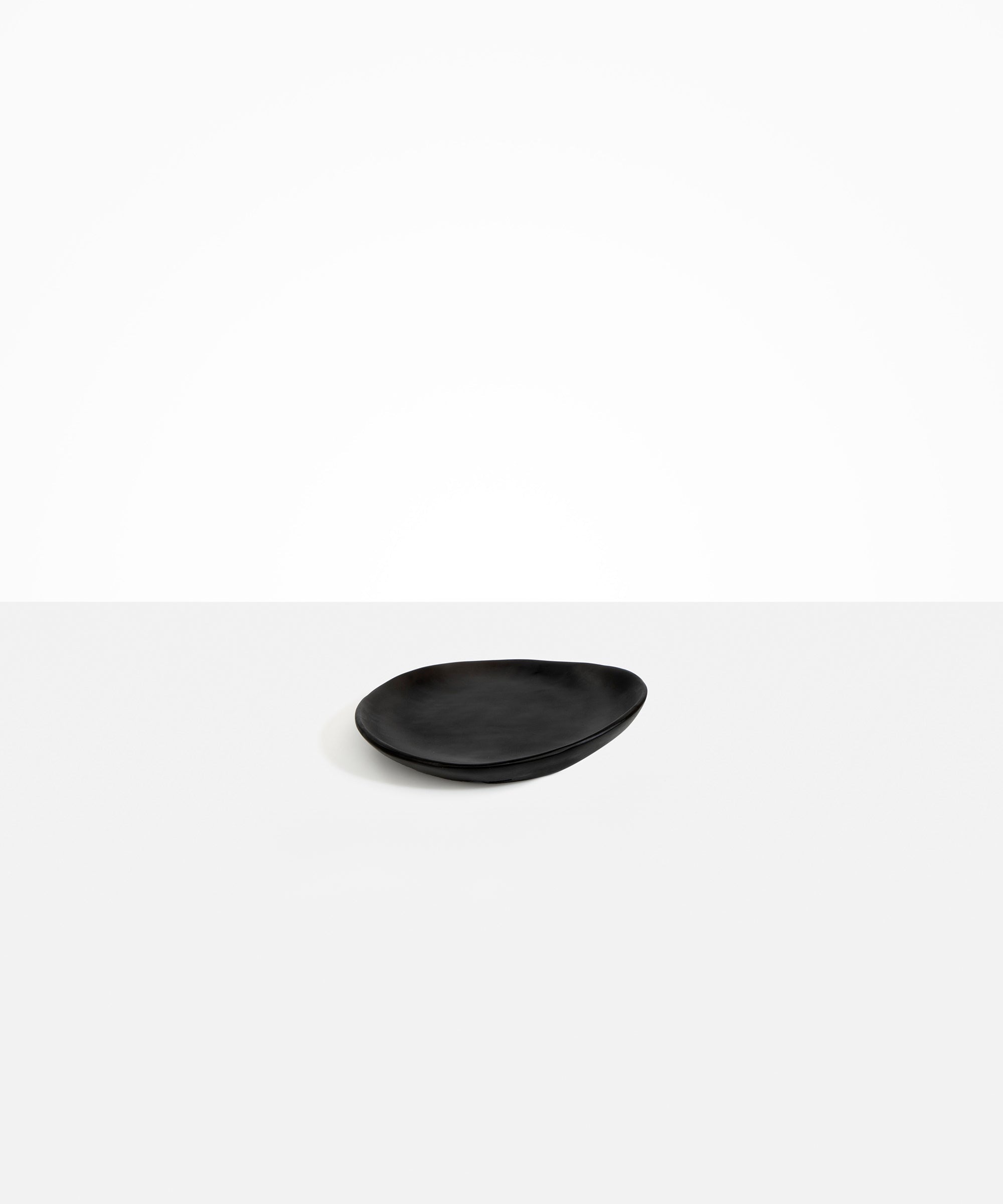 Dinosaur Designs Pebble Side Plate in Black Colour resin.