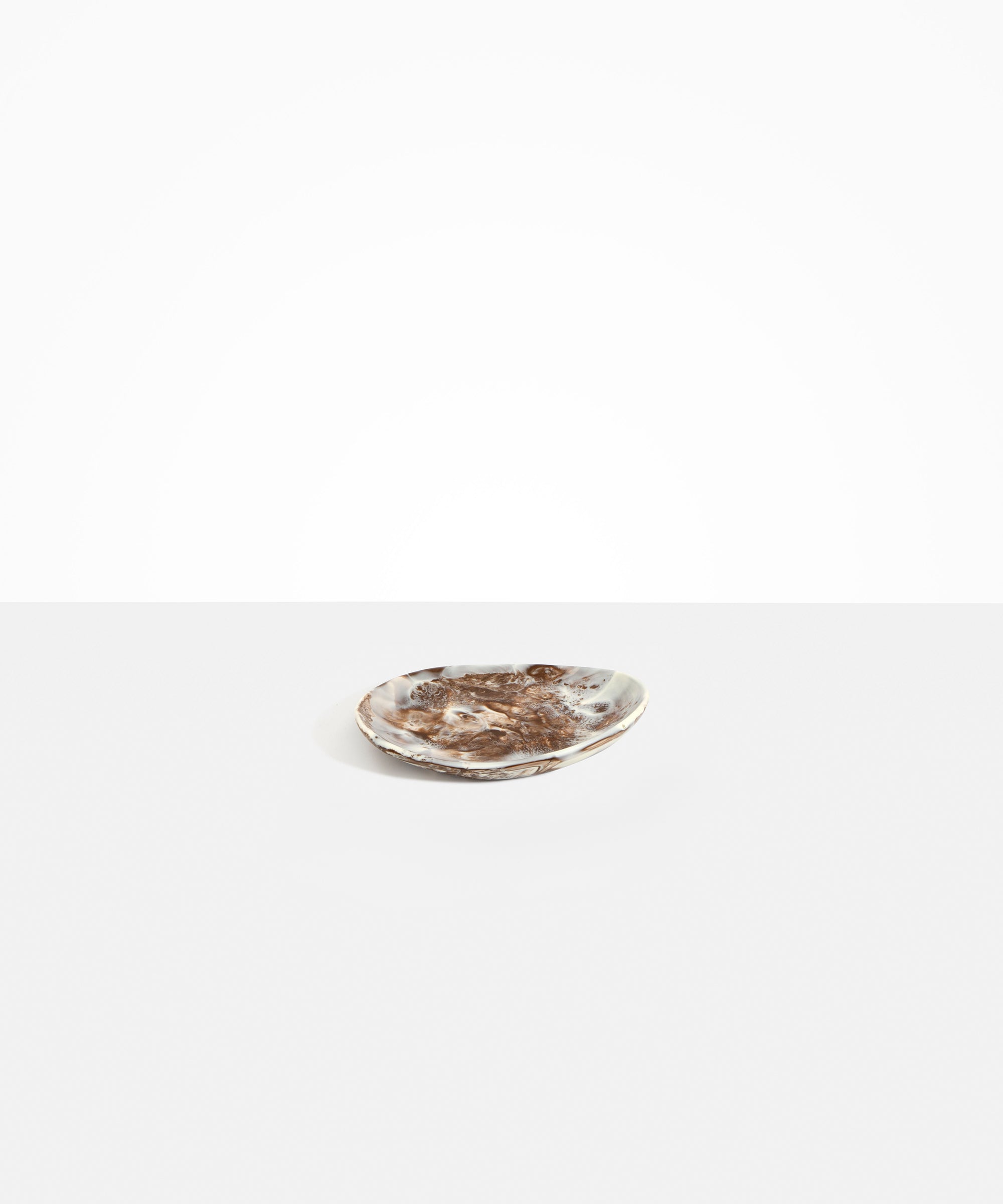 Dinosaur Designs Pebble Side Plate Serving Platters in Cappuccino Colour resin