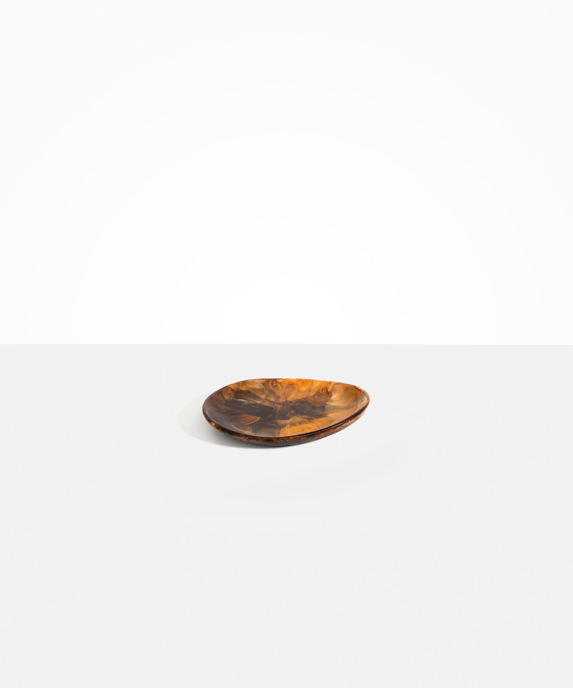 Dinosaur Designs Pebble Side Plate Serving Platters in Dark Horn Colour resin