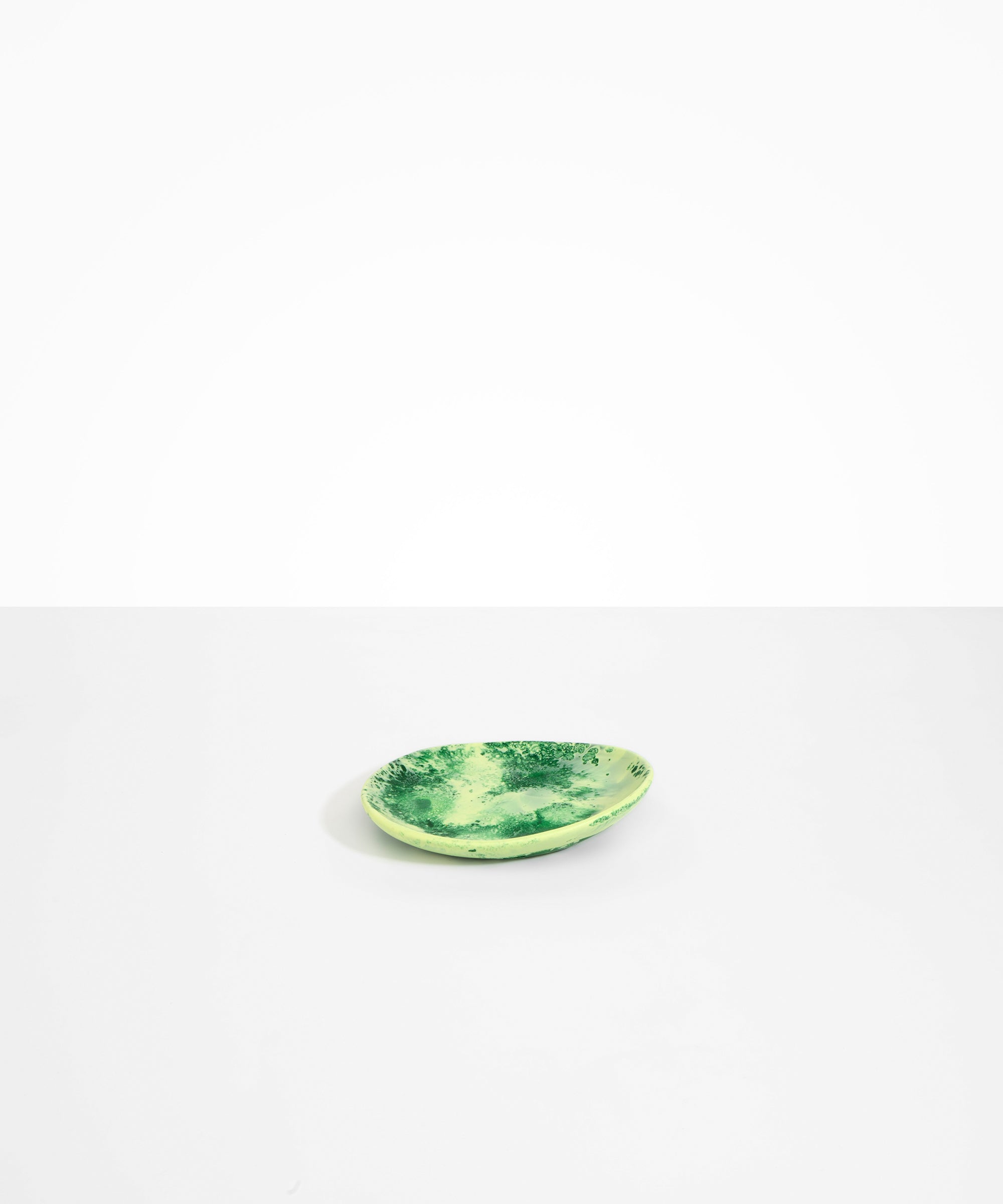 Dinosaur Designs Pebble Side Plate in Grass Colour resin.