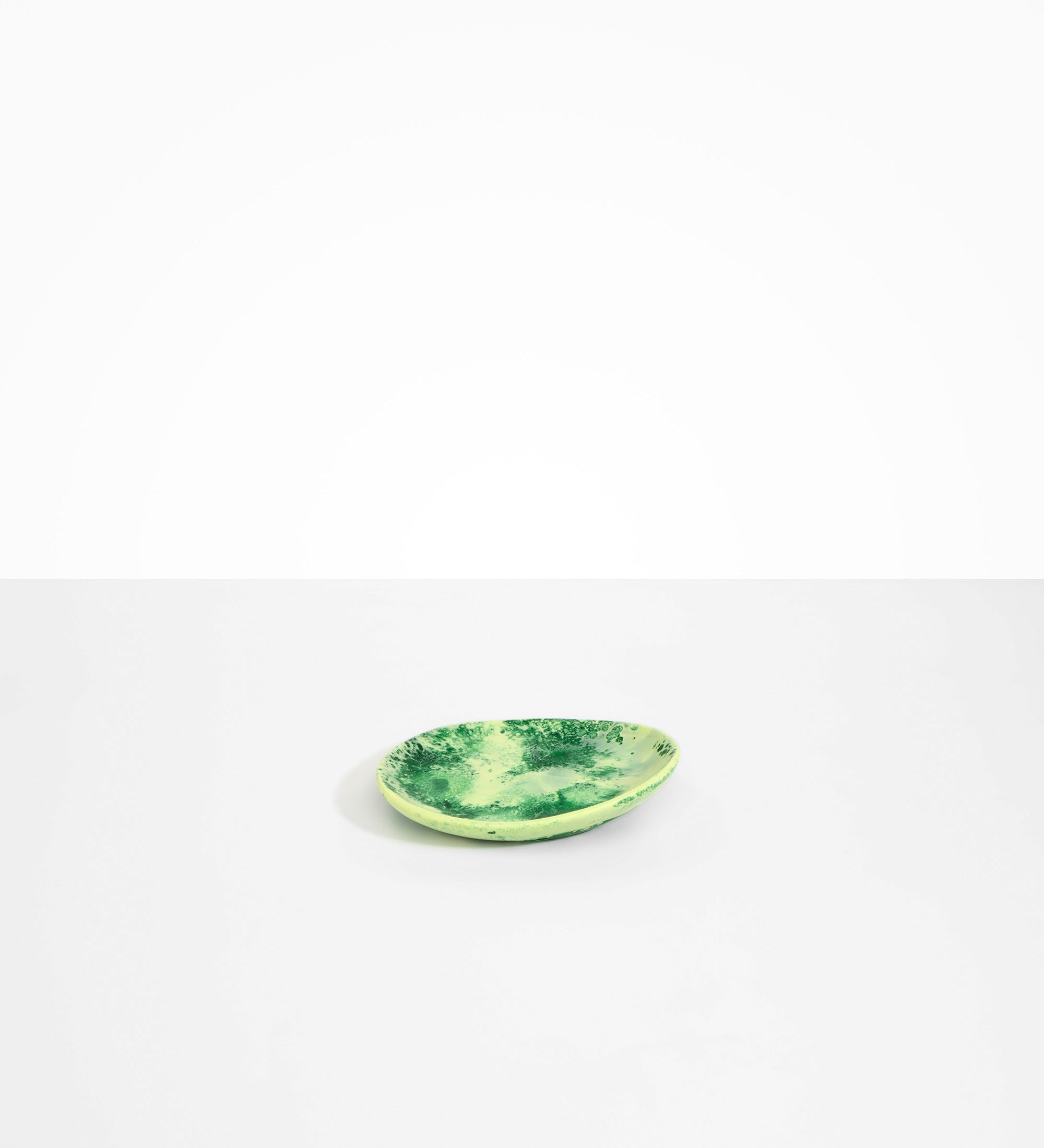 Dinosaur Designs Pebble Side Plate Serving Platters in Grass Colour resin