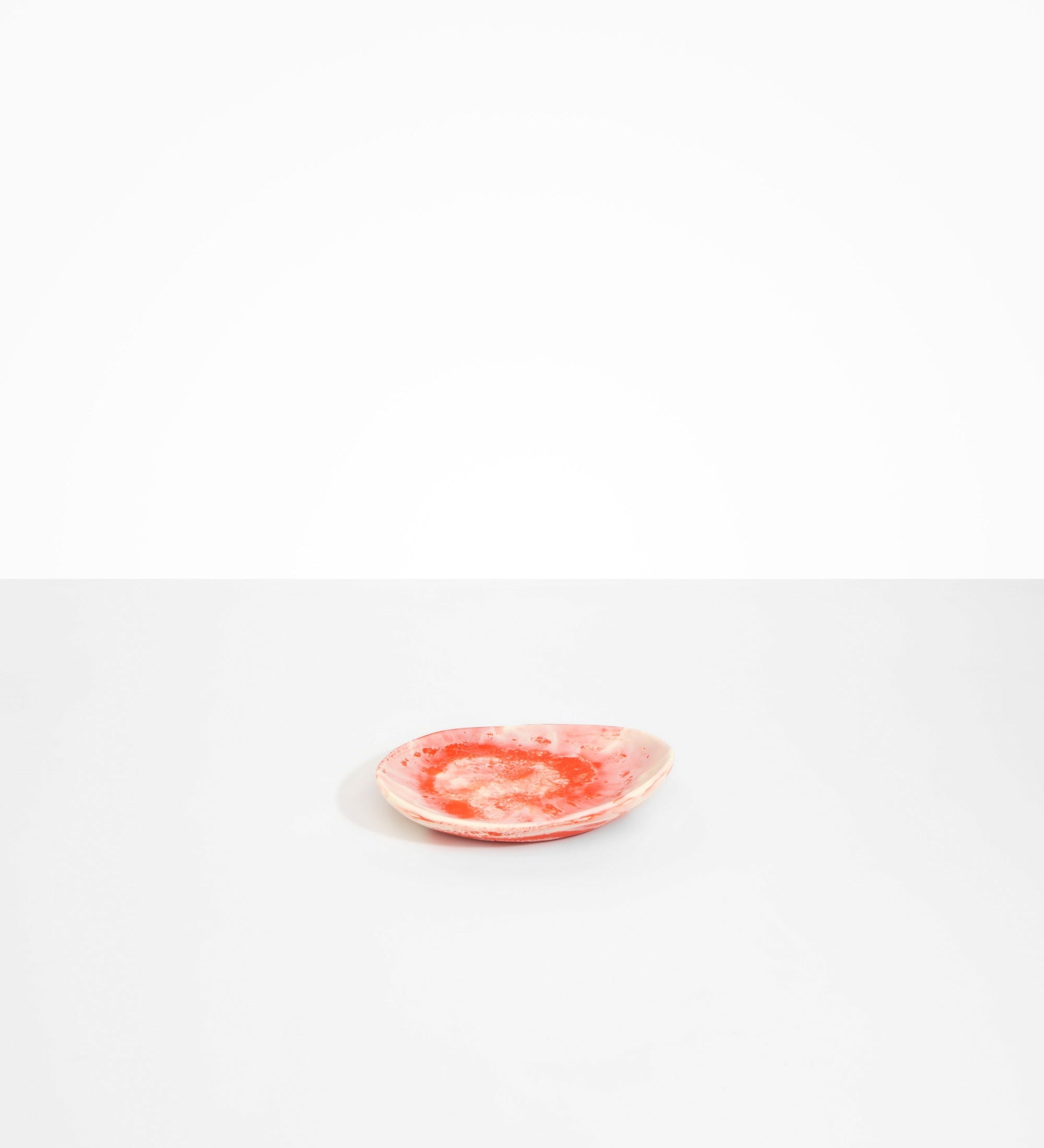 Dinosaur Designs Pebble Side Plate Serving Platters in Strawberry Colour resin