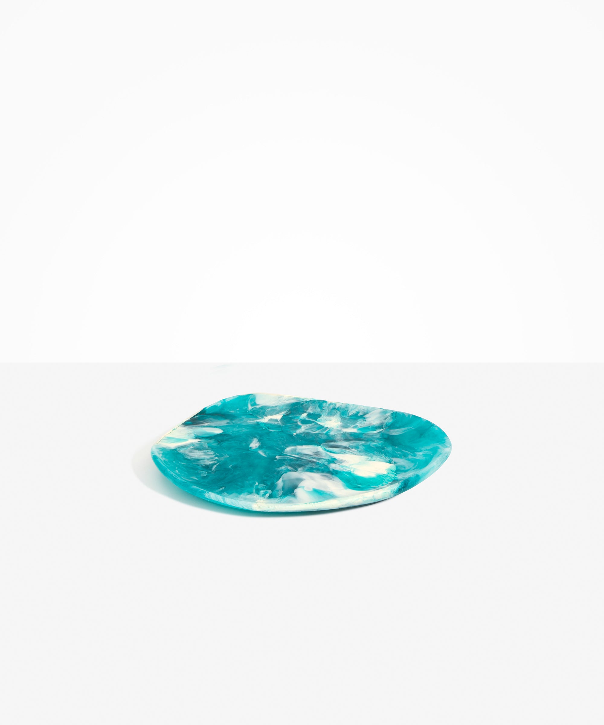 Dinosaur Designs Pebble Plate Serving Platters in Lagoon Colour resin