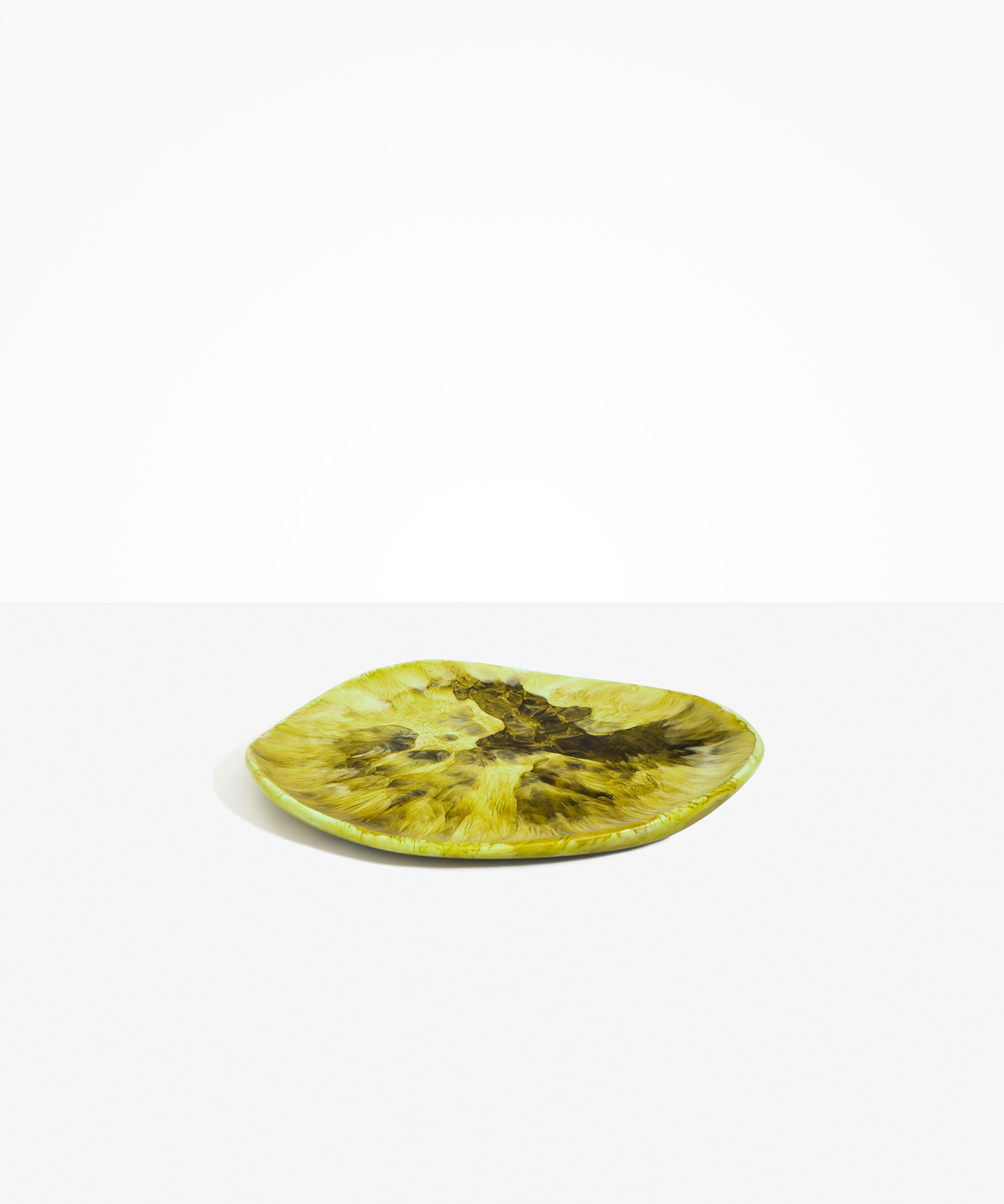 Dinosaur Designs Pebble Plate Serving Platters in Malachite Colour resin
