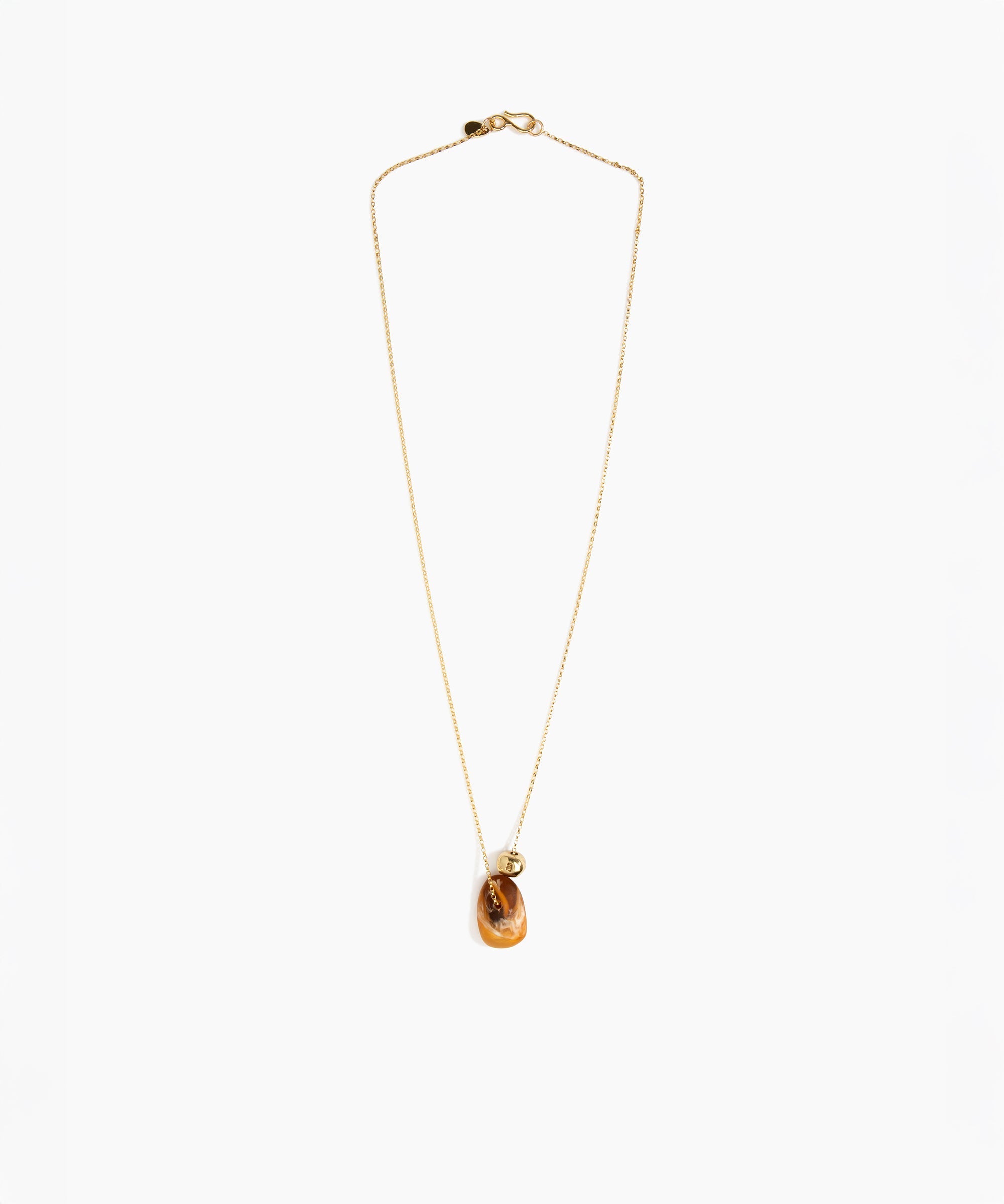 Dinosaur Designs Joie De Vivre Pendant in Dark Horn Colour resin with Gold-Filled Material