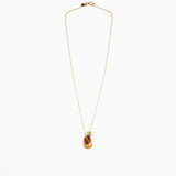 Dinosaur Designs Joie De Vivre Pendant in Dark Horn Colour resin with Gold-Filled Material.