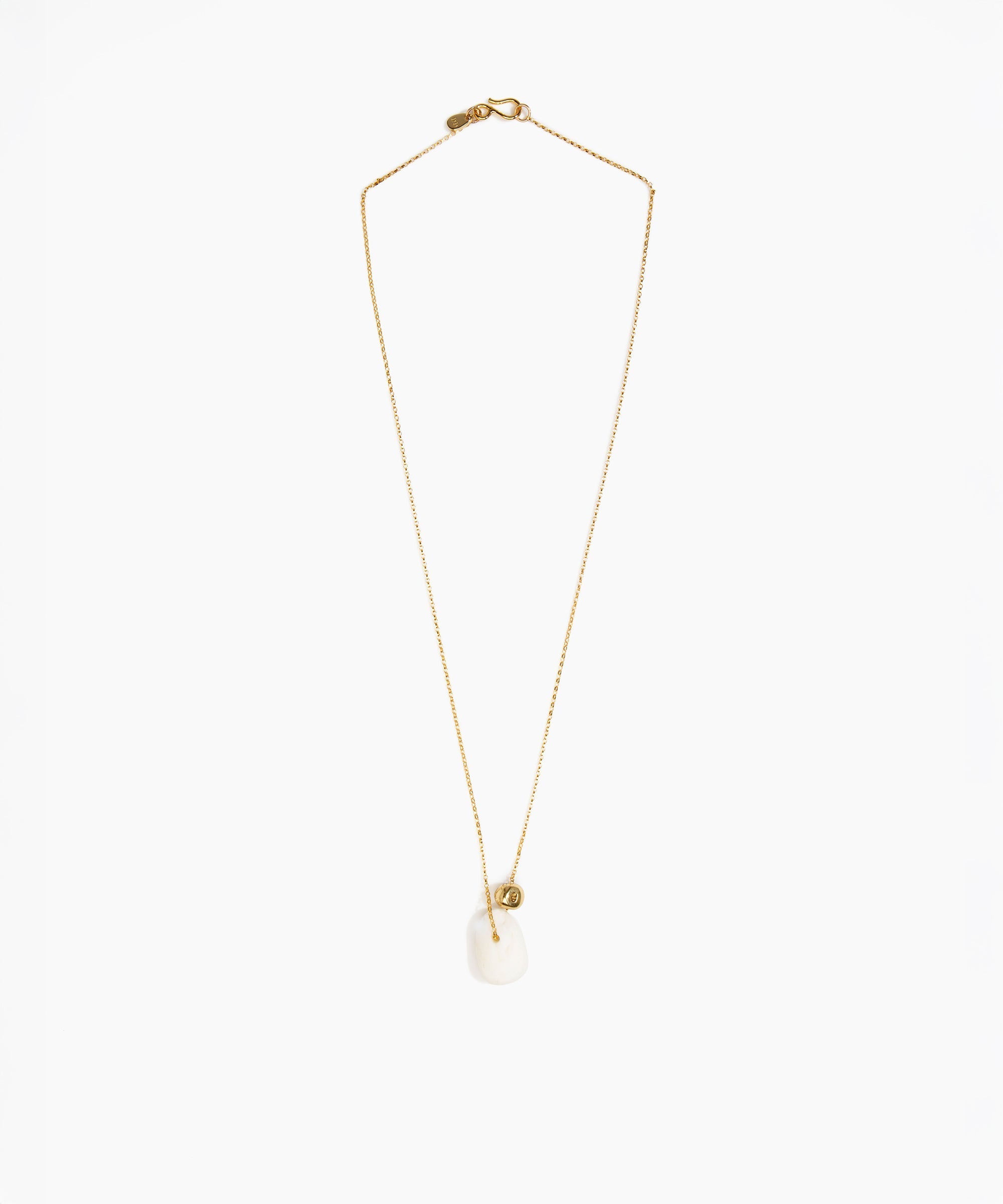 Dinosaur Designs Joie De Vivre Pendant in Snow Swirl Colour resin with Gold-Filled Material