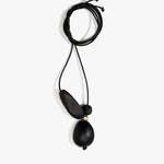Dinosaur Designs Rock Cluster Pendant in Black Colour resin with Nano-Coated Brass Bead Material.