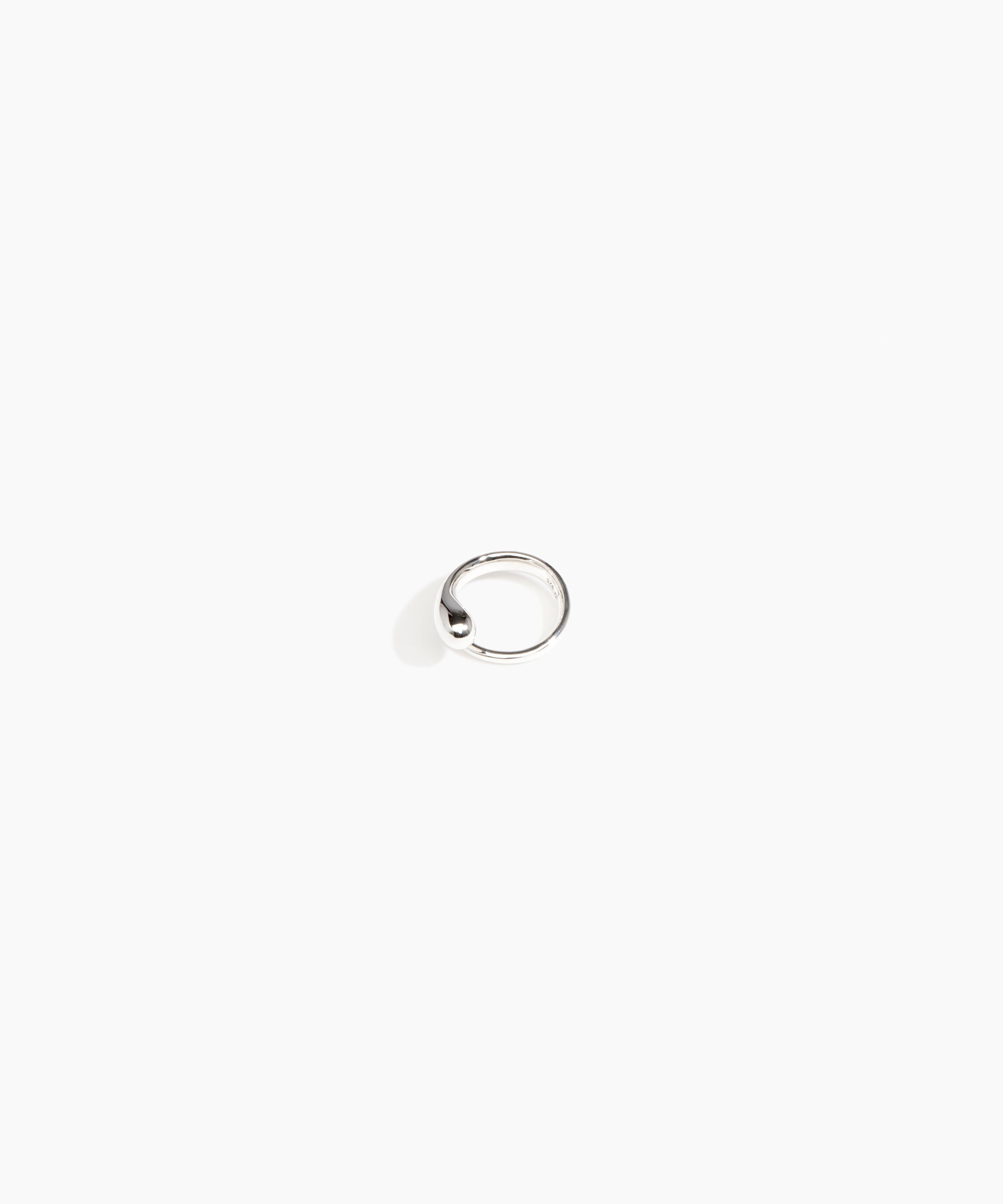 LO Collections Small Mungbean Ring in 925 Sterling Silver Material..
