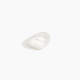 Dinosaur Designs Pebble Ring in Snow Swirl Colour resin with Regular Fit