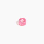Dinosaur Designs Polished Cube Ring in Parakeet color resin with Regular Fit