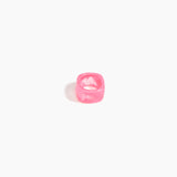Dinosaur Designs Polished Cube Ring in Parakeet color resin with Regular Fit