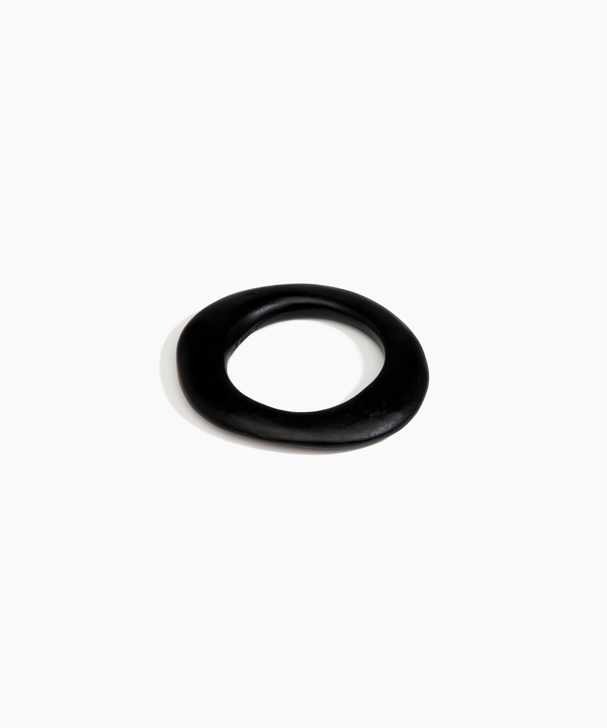 Dinosaur Designs Small Drift Bangle in Black Colour resin with Wide Fit..