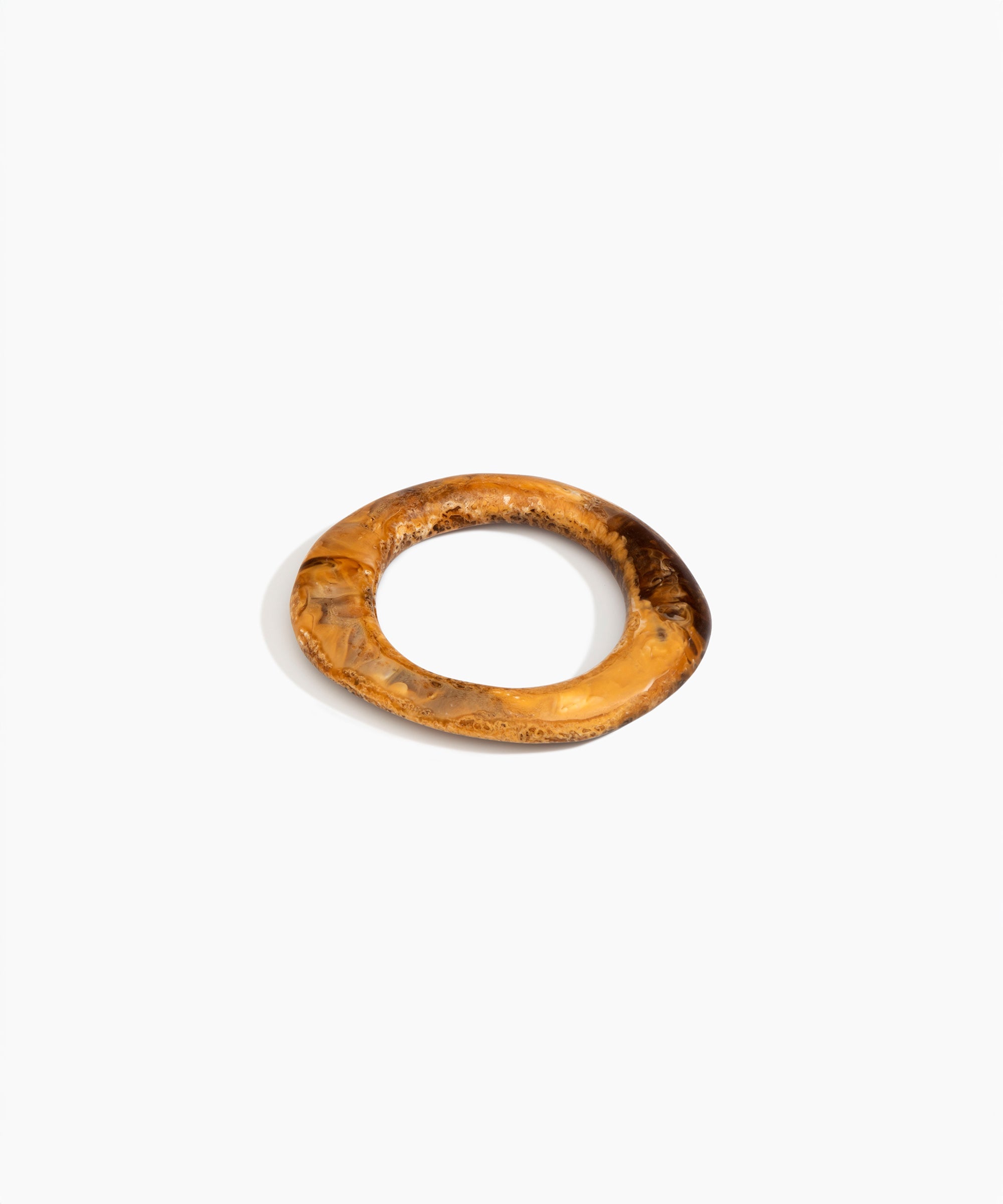 Dinosaur Designs Small Drift Bangle in Dark Horn Colour resin with Wide Fit..