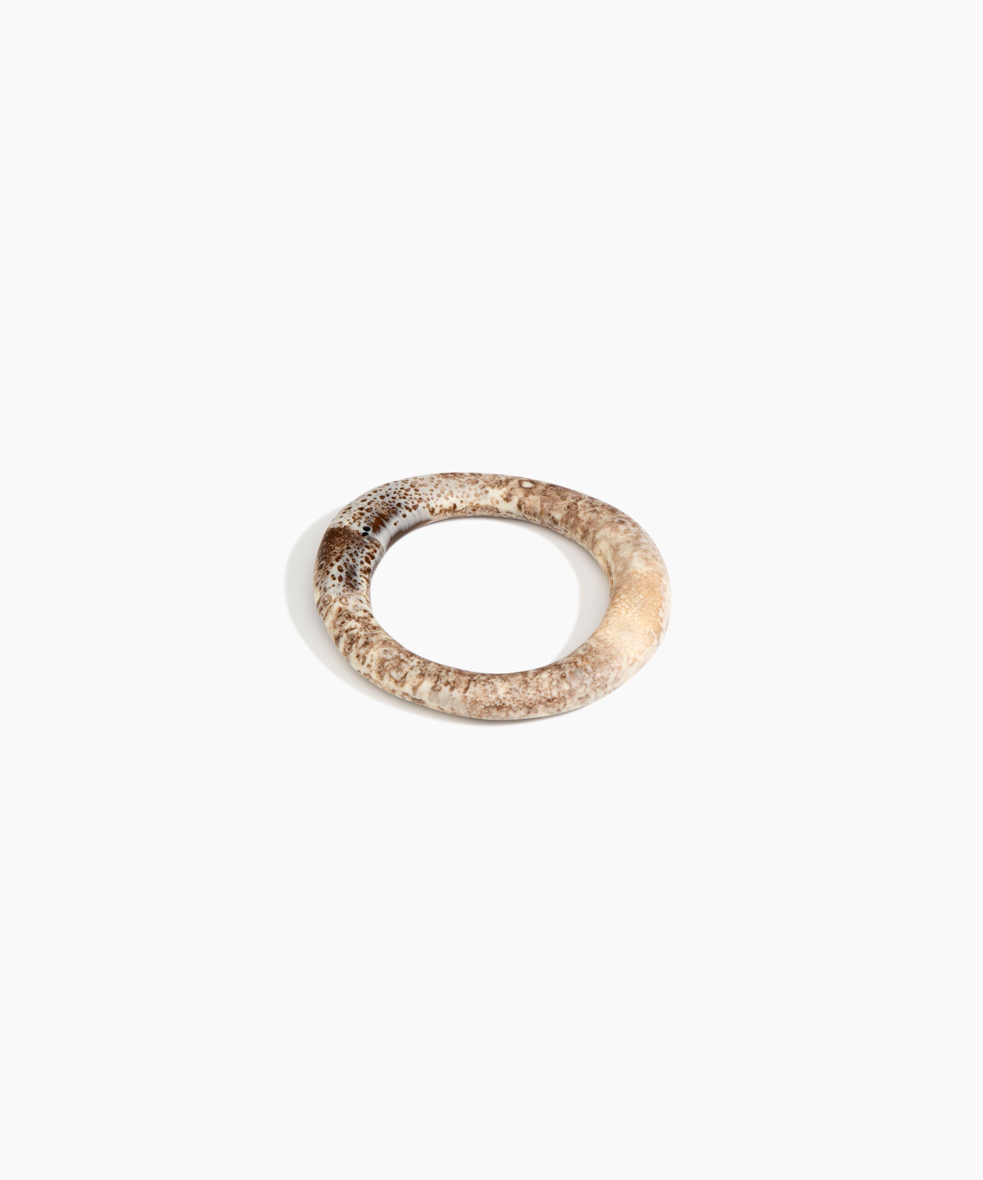 Dinosaur Designs Drift Wishbone Bangle in Cappuccino Colour resin with Wide Fit..