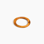Dinosaur Designs Drift Wishbone Bangle in Dark Horn Colour resin with Wide Fit..