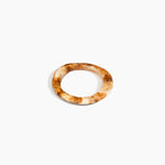 Dinosaur Designs Drift Wishbone Bangle in Light Horn Colour resin with Wide Fit.