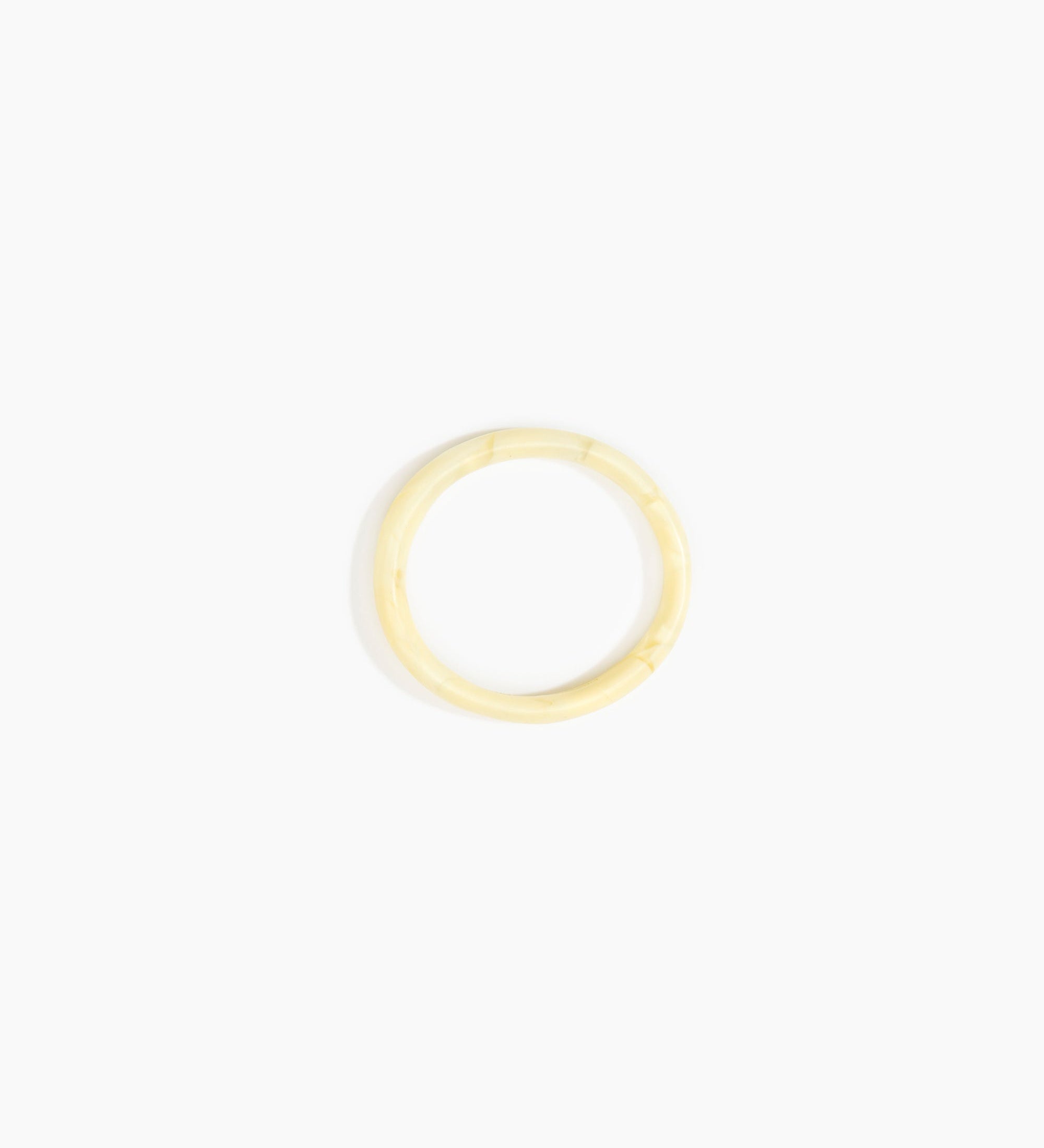 Dinosaur Designs Wishbone Bangle Bracelets in Lemon Colour resin with Narrow Fit