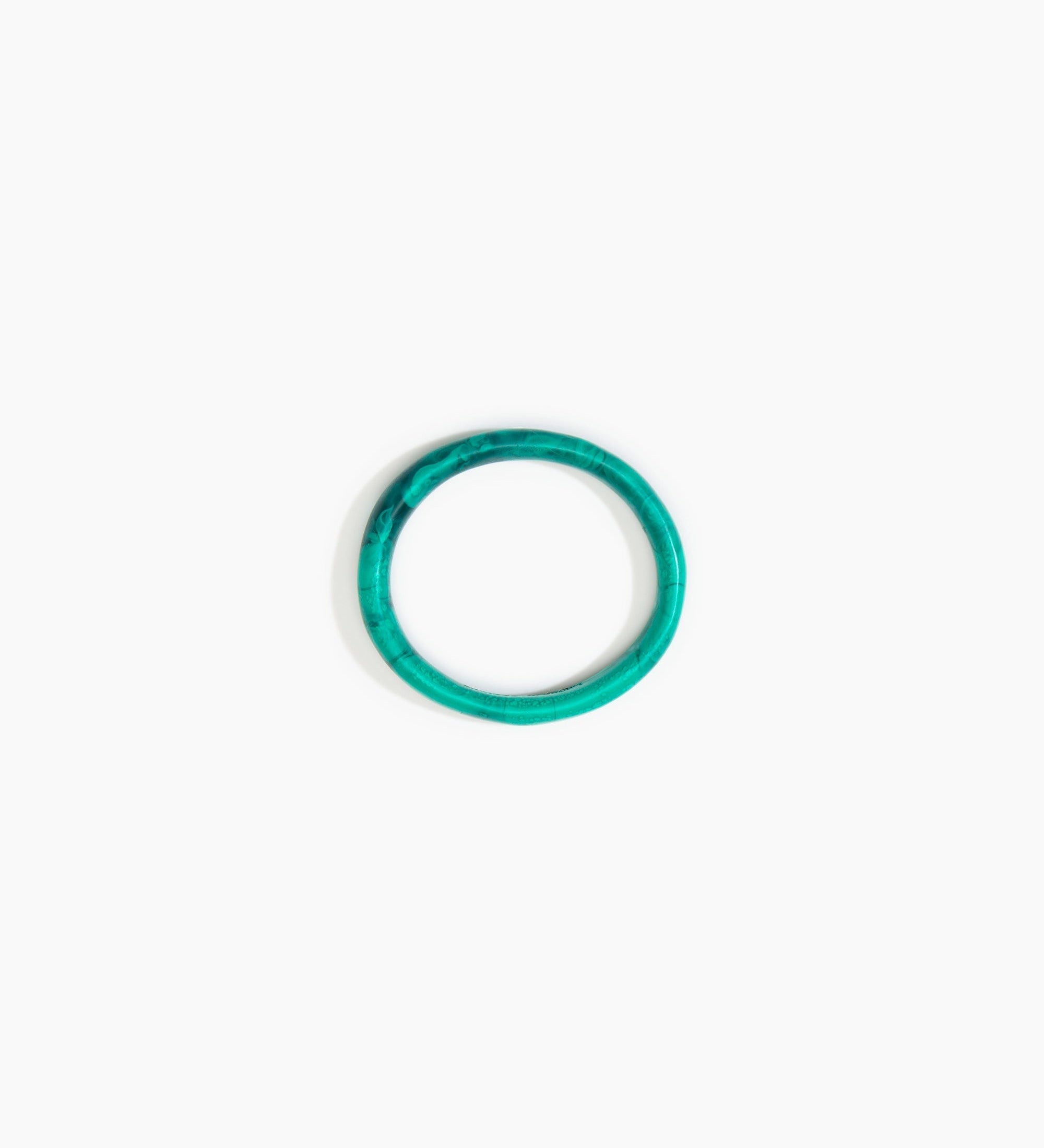 Dinosaur Designs Wishbone Bangle Bracelets in Mineral Swirl Colour resin with Narrow Fit