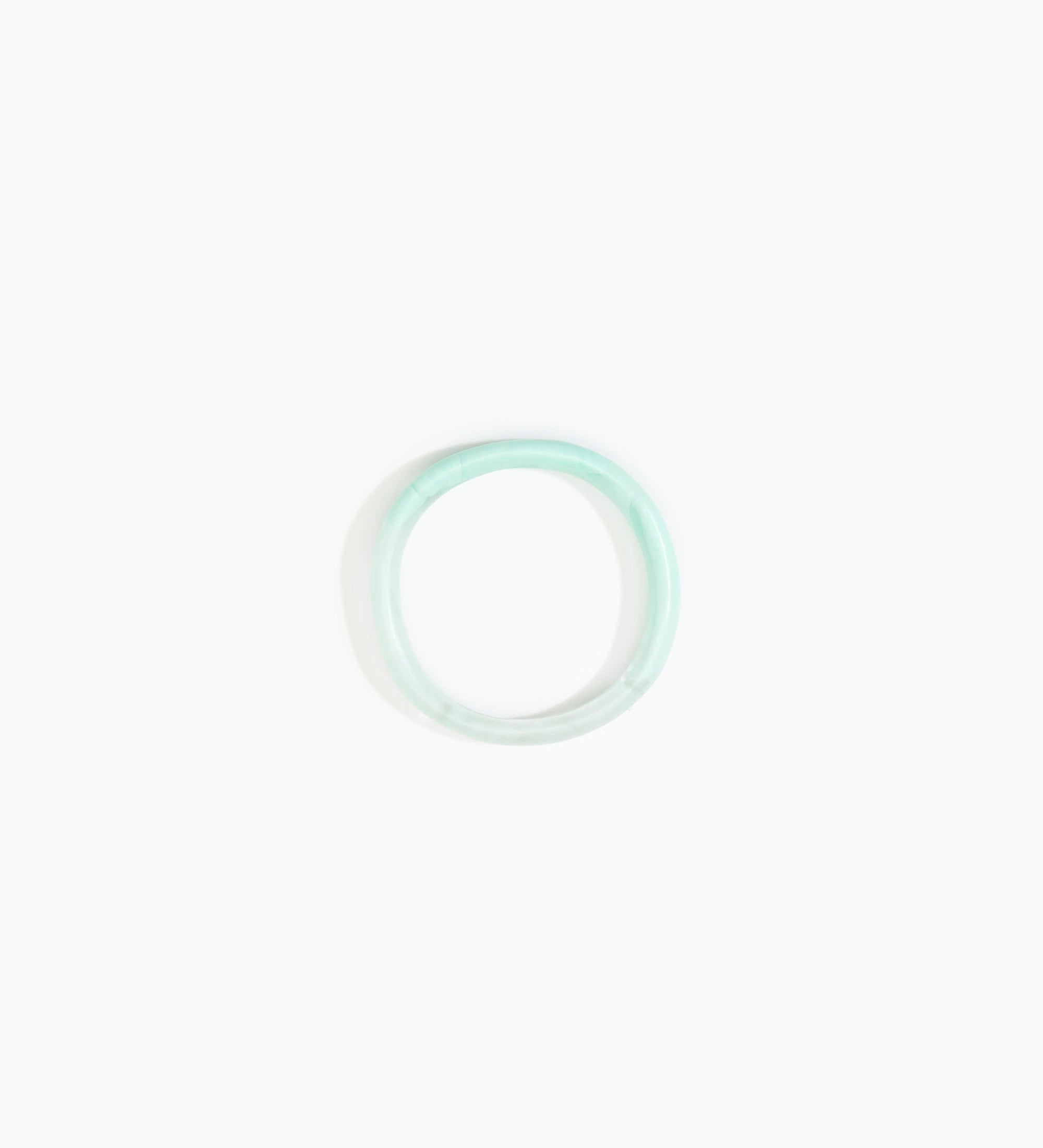 Dinosaur Designs Wishbone Bangle Bracelets in Mint Colour resin with Narrow Fit