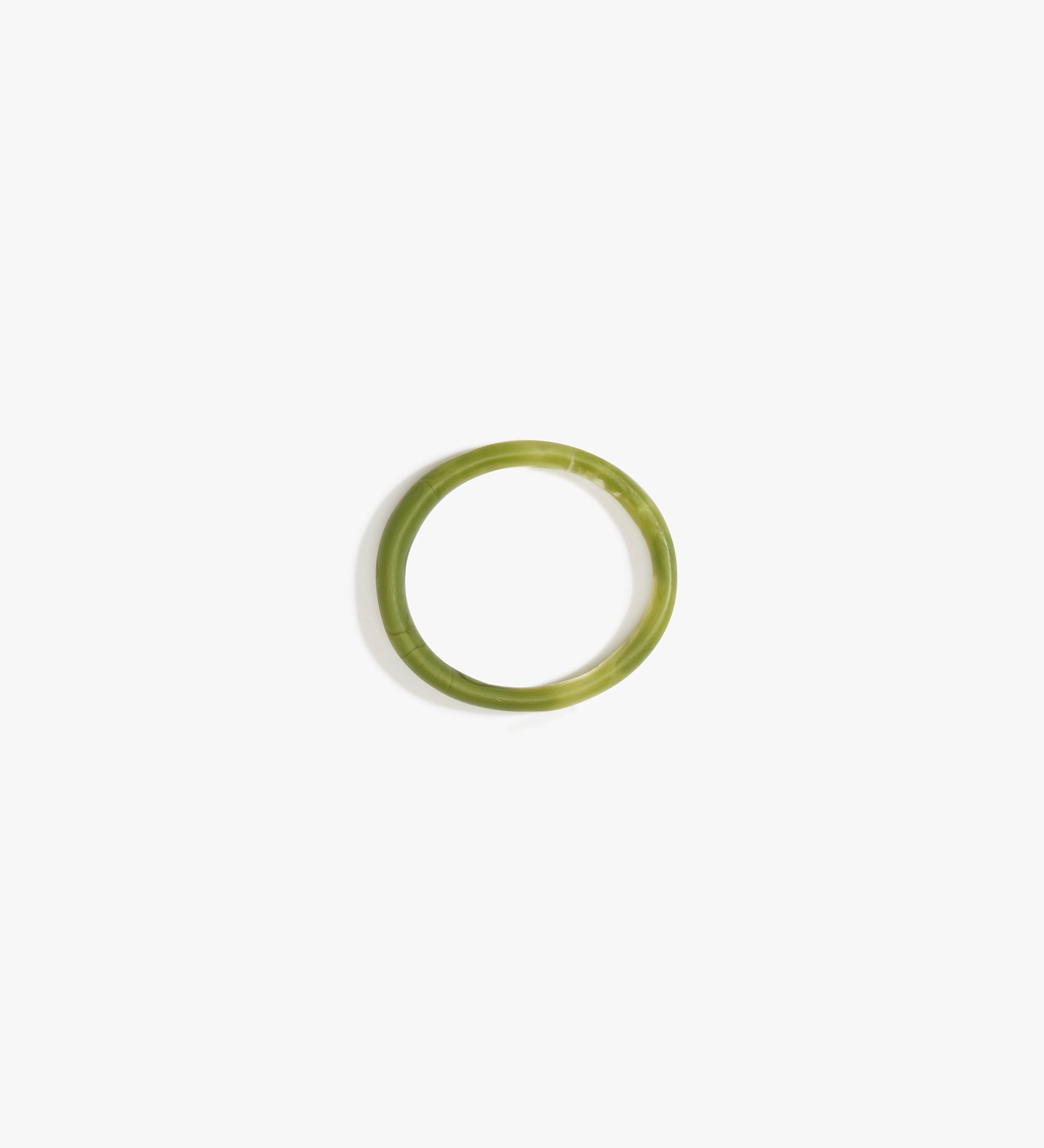 Dinosaur Designs Wishbone Bangle Bracelets in Olive Colour resin with Narrow Fit