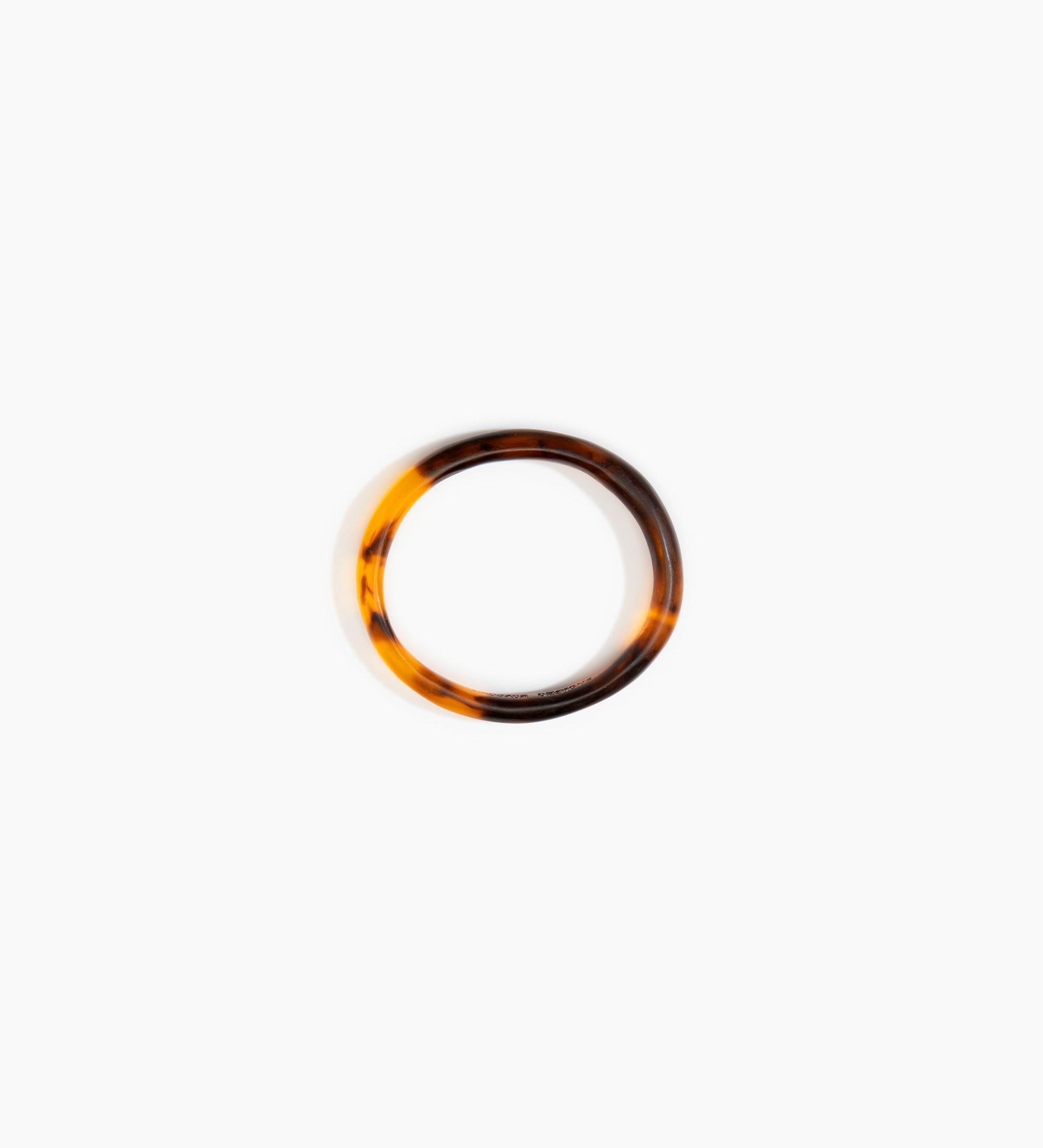 Dinosaur Designs Wishbone Bangle Bracelets in Tortoise Colour resin with Narrow Fit