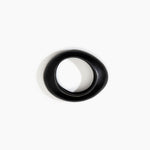 Dinosaur Designs Medium Rock Bangle Bracelets in Black color resin with Wide Fit