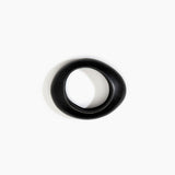 Dinosaur Designs Medium Rock Bangle Bracelets in Black color resin with Wide Fit
