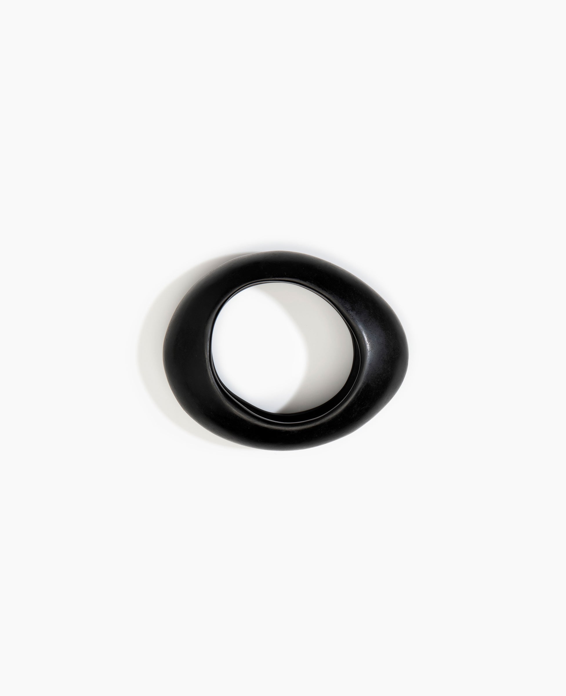 Dinosaur Designs Medium Rock Bangle Bracelets in Black color resin with Wide Fit