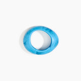 Dinosaur Designs Medium Rock Bangle Bracelets in Sky color resin with Wide Fit