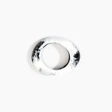 Dinosaur Designs Medium Rock Bangle Bracelets in White Marble color resin with Wide Fit