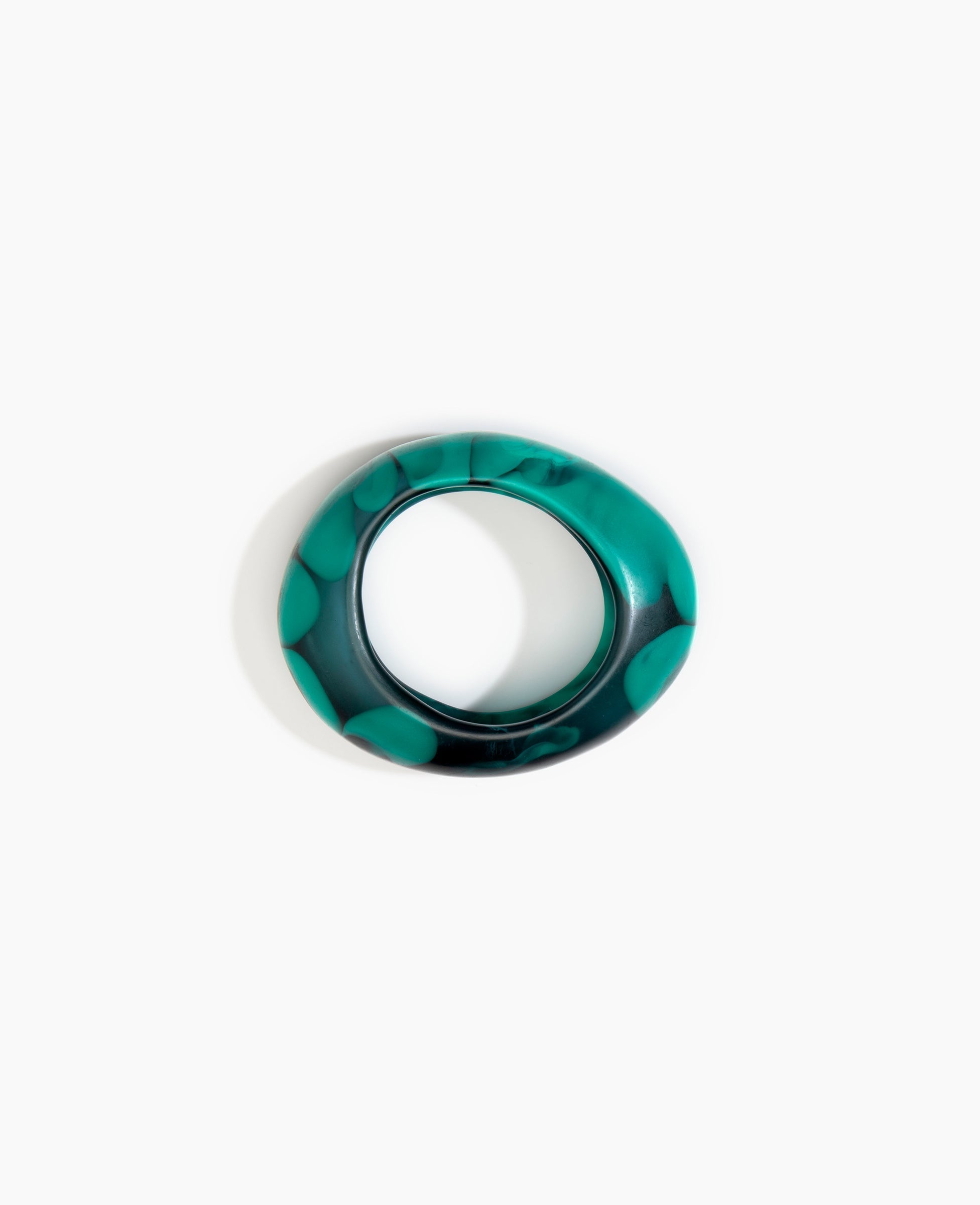 Dinosaur Designs Medium Rock Bangle Bracelets in Mineral Swirl color resin with Wide Fit
