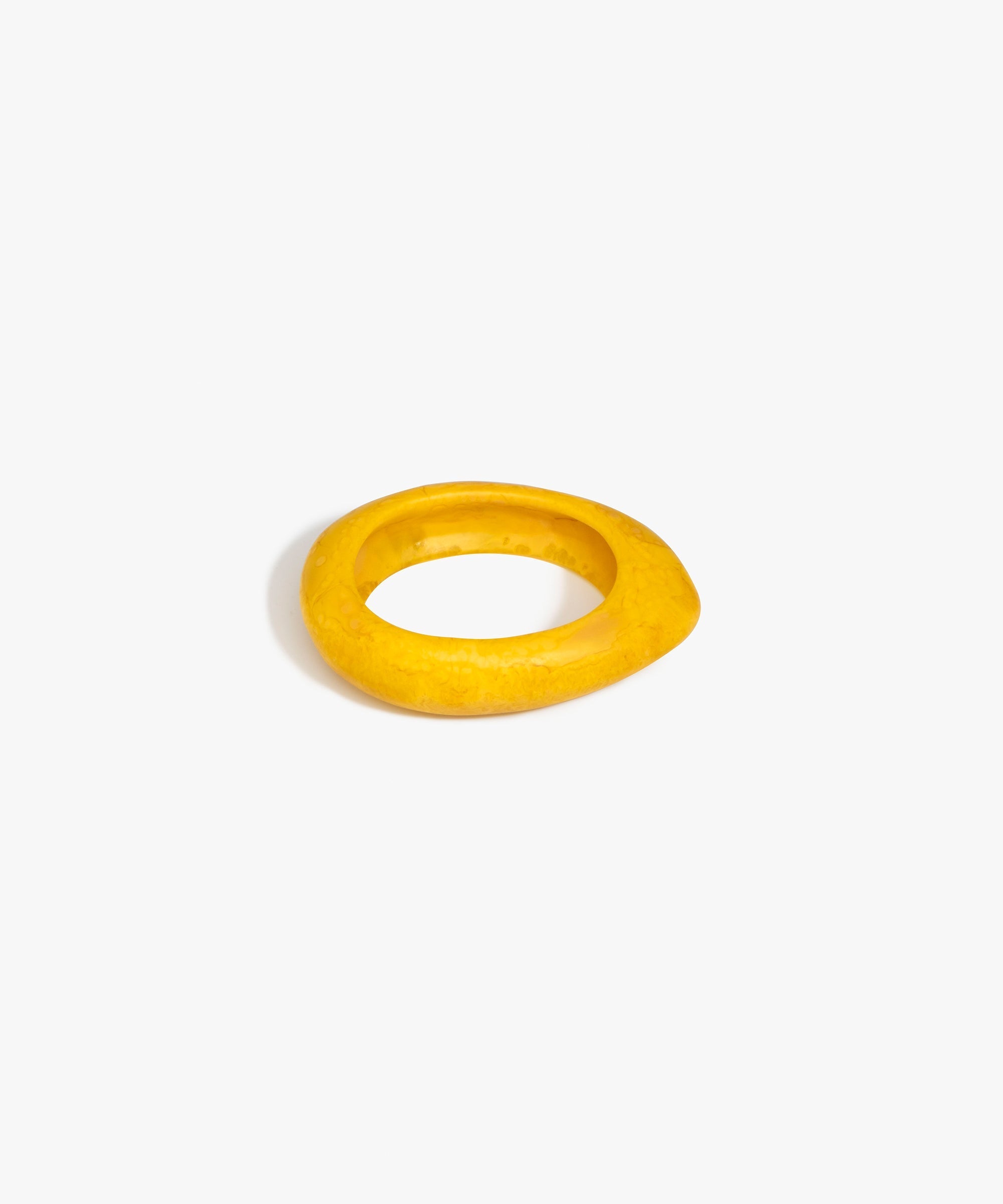 Dinosaur Designs Small Rock Bangle in Honeycomb color resin with Wide Fit