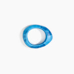 Dinosaur Designs Small Rock Bangle Bracelets in Sky Colour resin with Wide Fit