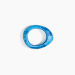 Dinosaur Designs Small Rock Bangle Bracelets in Sky Colour resin with Wide Fit