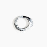 Dinosaur Designs Small Rock Bangle in White Marble Colour resin with Wide Fit.