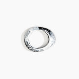 Dinosaur Designs Small Rock Bangle in White Marble Colour resin with Wide Fit.