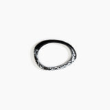 Dinosaur Designs Rock Wishbone Bangle Bracelets in Black Marble Colour resin with Wide Fit