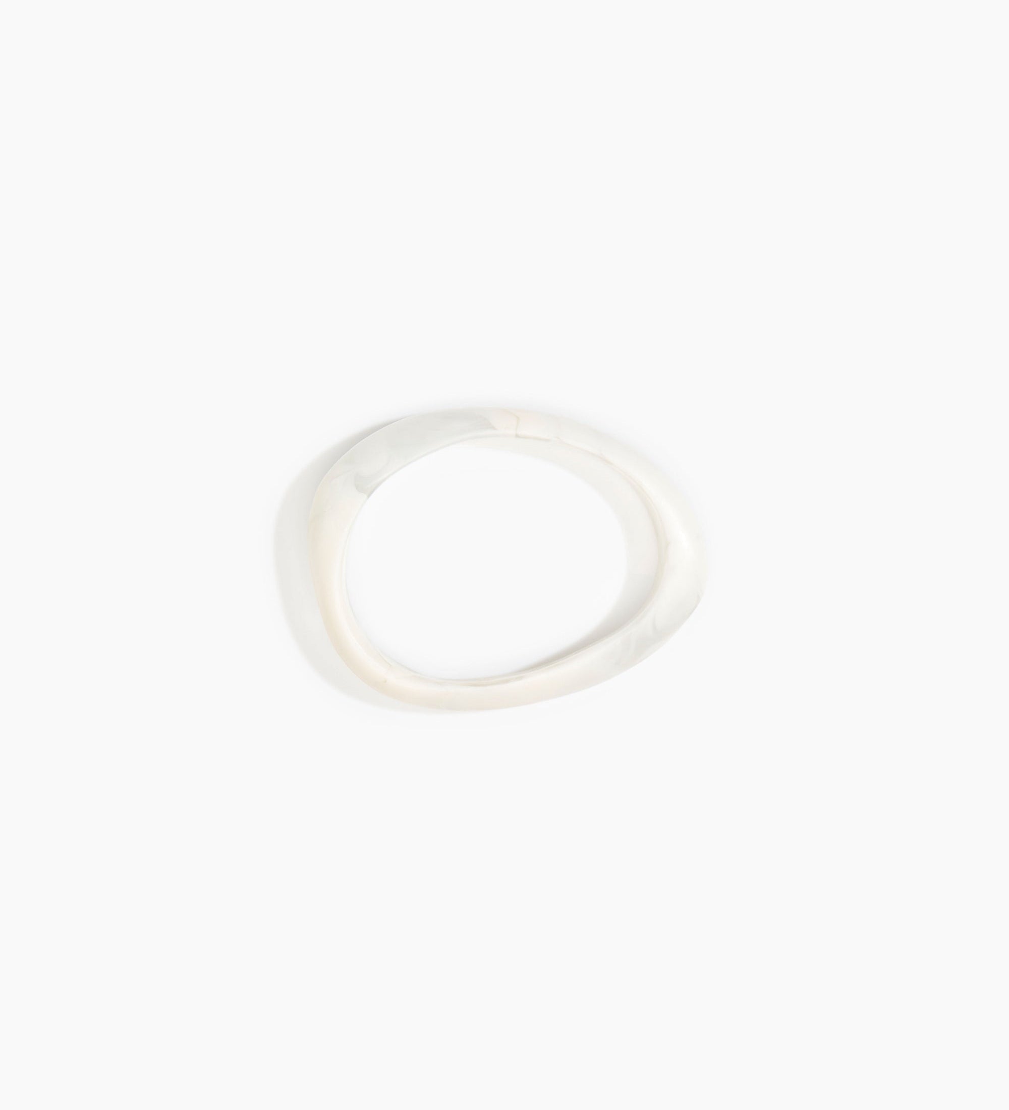 Dinosaur Designs Rock Wishbone Bangle Bracelets in Chalk Swirl Colour resin with Wide Fit