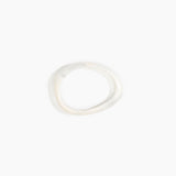 Dinosaur Designs Rock Wishbone Bangle in Chalk Swirl Colour resin with Wide Fit..