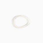 Dinosaur Designs Rock Wishbone Bangle in Chalk Swirl Colour resin with Wide Fit.