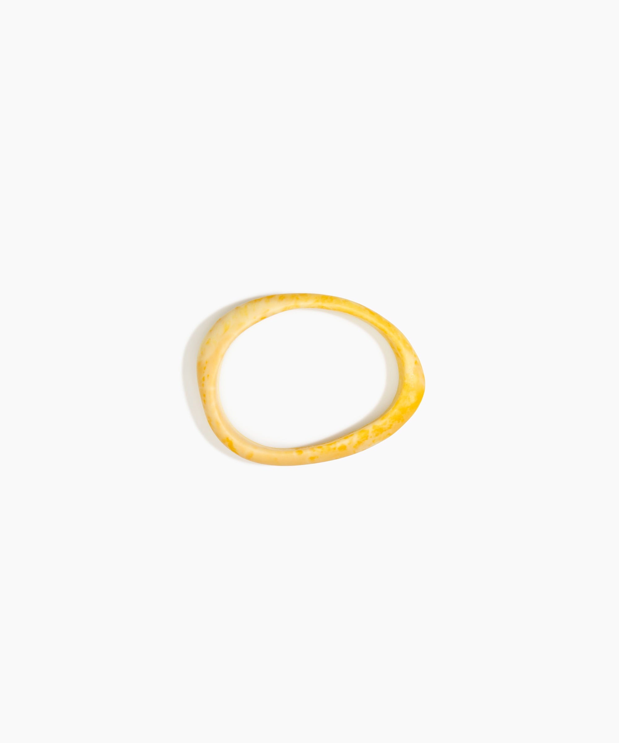 Dinosaur Designs Rock Wishbone Bangle in Daisy Colour resin with Wide Fit..