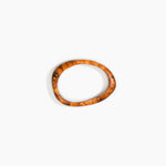 Dinosaur Designs Rock Wishbone Bangle Bracelets in Dark Horn Colour resin with Wide Fit