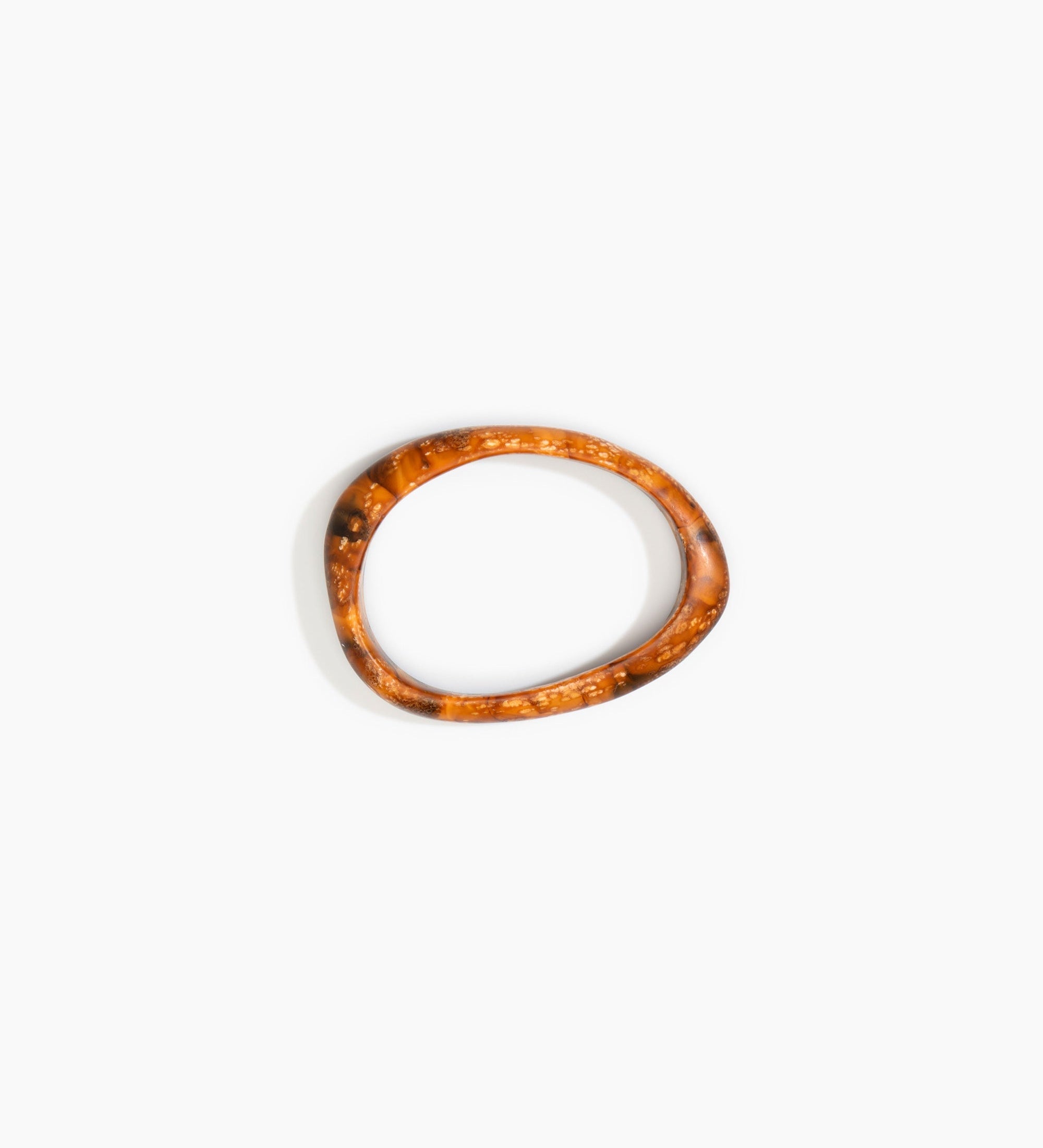 Dinosaur Designs Rock Wishbone Bangle Bracelets in Dark Horn Colour resin with Wide Fit