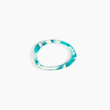 Dinosaur Designs Rock Wishbone Bangle in Lagoon Colour resin with Wide Fit.