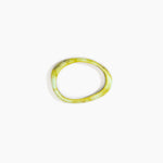 Dinosaur Designs Rock Wishbone Bangle Bracelets in Malachite Colour resin with Wide Fit